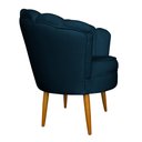 Ver imagem 4 de Kit 2 Poltronas Decorativa Sala de Estar Pétala Veludo Azul Marinho - Montanaris Decor Md Montanaris