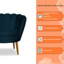 Ver imagem 7 de Kit 2 Poltronas Decorativa Sala de Estar Pétala Veludo Azul Marinho - Montanaris Decor Md Montanaris