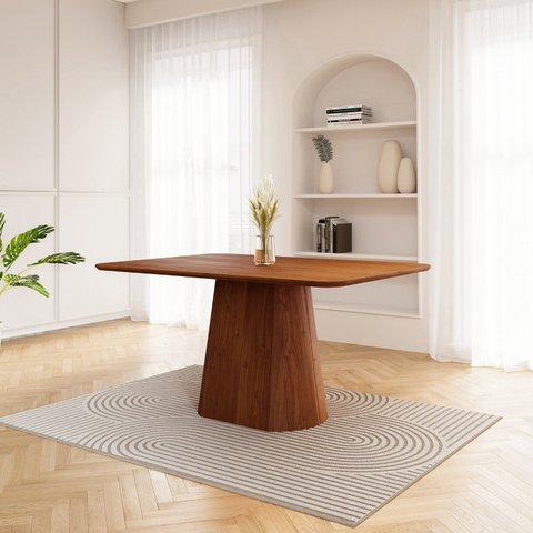 Mesa de Jantar Retangular 140cm Baobá CabeCasa MadeiraOriginals Marrom/Cinamomo Canela