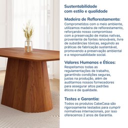 Mesa de Jantar Retangular 160cm Baobá CabeCasa MadeiraMadeira - 9