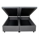 Ver imagem 3 de Cama Baú Queen em Courino 158cm X198cm Madeira em Eucalipto