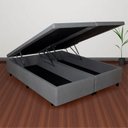 Ver imagem 2 de Cama Baú Queen em Courino 158cm X198cm Madeira em Eucalipto