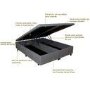 Ver imagem 6 de Cama Baú Queen em Courino 158cm X198cm Madeira em Eucalipto