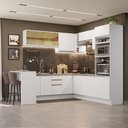 Ver imagem 1 de Armário de Cozinha Completa de Canto 504cm Branco Glamy Madesa 01