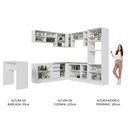 Ver imagem 6 de Armário de Cozinha Completa de Canto 504cm Branco Glamy Madesa 01