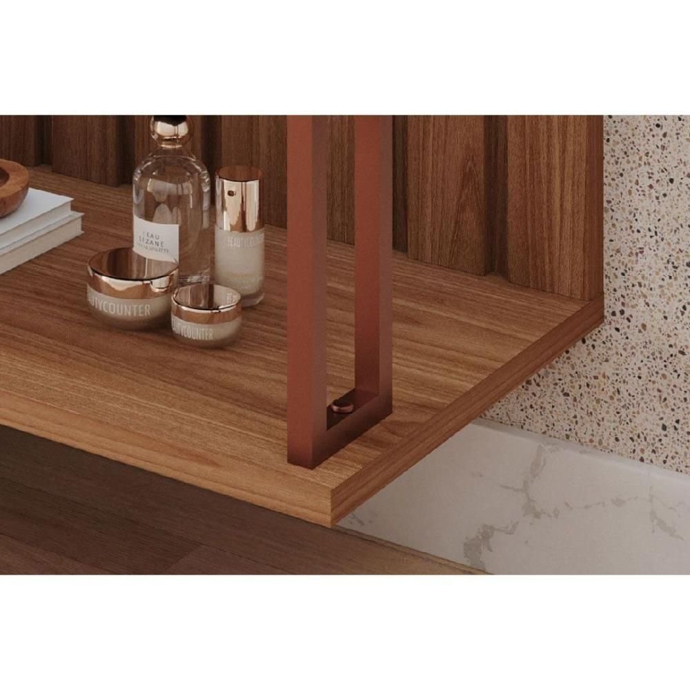 Bancada de Banheiro Balcão Duna 1 Porta C- Cuba 80cm Cappuccino-freijo - Mgm - 5