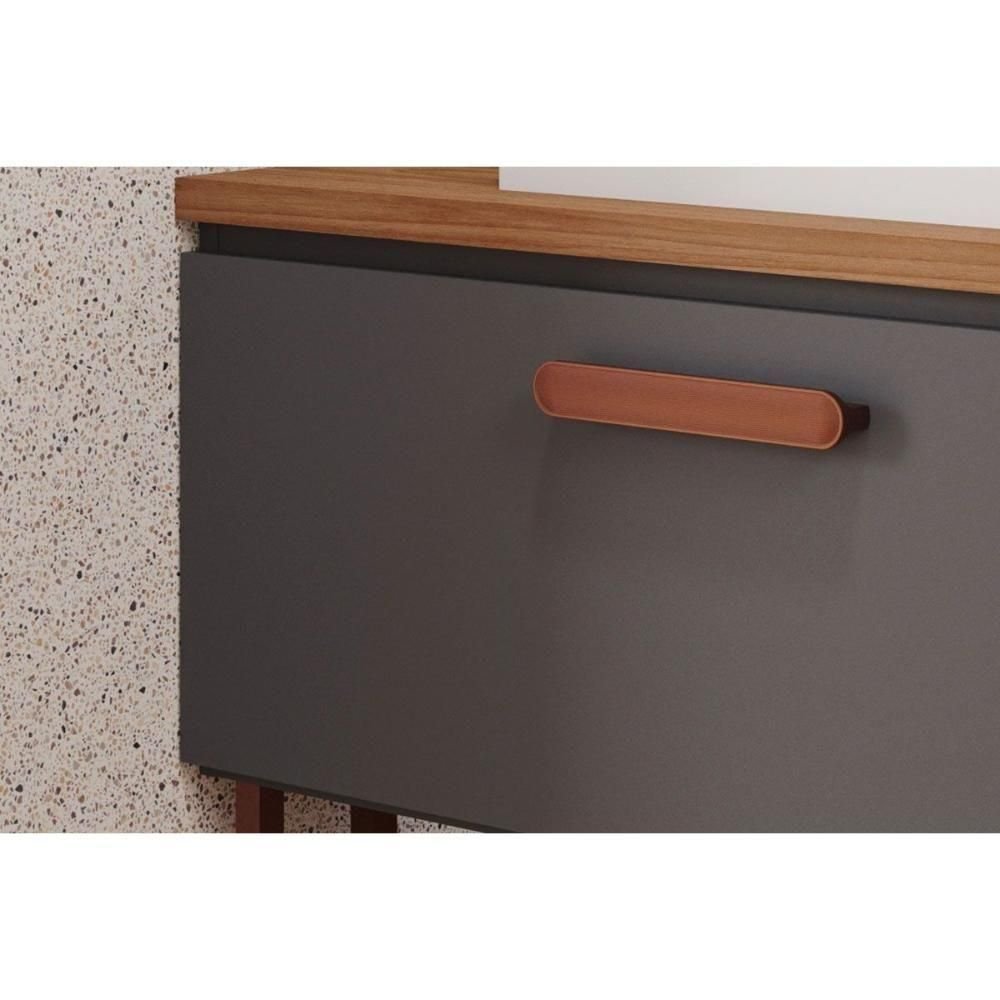 Bancada de Banheiro Balcão Duna 1 Porta C- Cuba 80cm Cappuccino-freijo - Mgm - 6