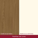 Ver mais imagens de Conjunto Sala Jantar Natali Canto Reto 4 Cadeiras Espresso Móveis Off White/Nature/Marrom