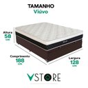 Ver imagem 3 de Cama Box Baú Viúvo e Colchão Dallas Molas V-store Cor:marrom