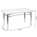 Ver imagem 3 de Conjunto para Sala de Jantar 1 Mesa Tampo Formica Retangular Adriana 6 Cadeiras Cromado