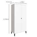 Ver imagem 4 de Guarda-roupa Soho 2 Portas com Cabide