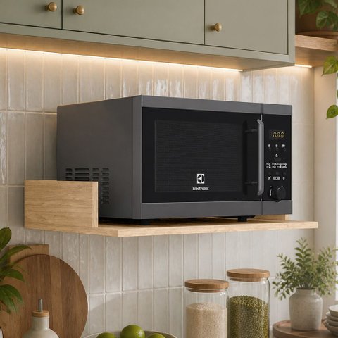 Suporte Suspenso para Micro-Ondas Forno 60x40 cm Class L03 Amadeirado - Lyam Lyam Decor