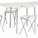 Ver imagem 2 de Conjunto Sala de Jantar Flor Mesa Dobrável Cromado