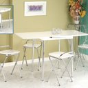 Ver imagem 1 de Conjunto Sala de Jantar Flor Mesa Dobrável Cromado