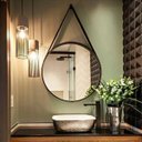 Ver imagem 4 de Espelho Adnet Vidro Lapidado para Banheiro Quarto Sala 40cm