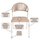 Ver imagem 4 de Kit 2 Cadeiras Jantar Rubi Aço Carbono Enc. em Corda Náutica