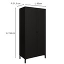 Ver imagem 4 de Guarda-roupa Soho 2 Portas com Cabide