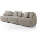 Ver imagem 6 de Sofá 3 Lugares para Sala de Estar Living 234cm Arlo F04 Linho Bege Escuro Tc-10055 - Lyam Decor
