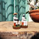 Ver imagem 2 de Casal Pretos Velhos Imagem em Resina 8 Cm