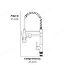 Ver imagem 5 de Torneira Cozinha Gourmet Monocomando Cromada Duas Saídas