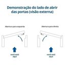 Ver imagem 3 de 2 Kits Porta de Madeira 2 Vitrôs Esquerda 213CMX136CMX12CM PE28 Esel Bege/Marrom