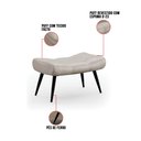 Ver imagem 6 de Kit Poltrona e Puff Para Sala de Estar com Almofada e Pés Palito Lord Facto Dunas Pérola - Ibiza
