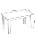 Ver imagem 3 de Mesa de Jantar Tampo Mdf 1,35m X 0,75m Violeta Viero Mel