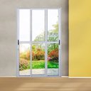 Ver imagem 1 de Kit com 2 Portas Sacada de Alumínio 3 Folhas Sequenciais Móveis 210 X 150cm Linha 25