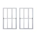 Ver imagem 5 de Kit com 2 Portas Sacada de Alumínio 3 Folhas Sequenciais Móveis 210 X 150cm Linha 25