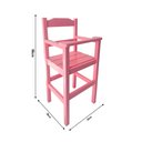 Ver imagem 4 de Cadeira de Papinha para Bebê com Trava Fixa em Madeira Maciça - Rosa