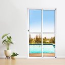 Ver imagem 2 de Kit com 2 Portas Sacada de Alumínio 2 Folhas 210 x 150cm com Fechadura Linha 25 Branco Esquadrias Bergamo