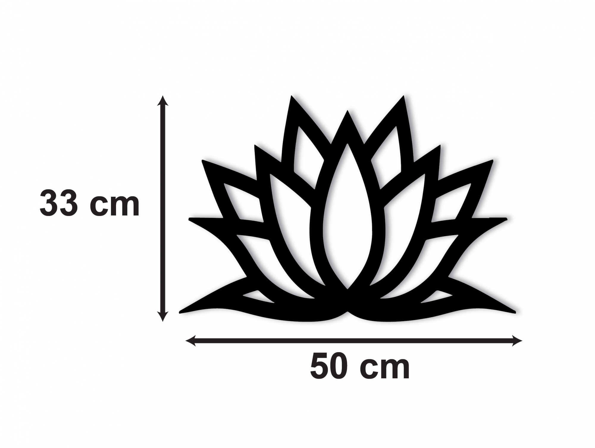 Decoração De Parede Em Mdf 6mm Vazado Flor De Lótus - 2