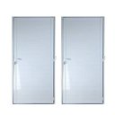 Ver imagem 2 de Kit com 2 Portas Lambril de Alumínio 210x80cm com Maçaneta Linha 25 Lado Direito Esquadrias Bergamo