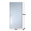 Ver imagem 7 de Kit com 2 Portas Lambril de Alumínio 210x80cm com Maçaneta Linha 25 Lado Direito Esquadrias Bergamo