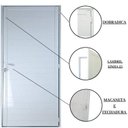 Ver imagem 3 de Kit com 2 Portas Lambril de Alumínio 210x80cm com Maçaneta Linha 25 Lado Direito Esquadrias Bergamo
