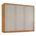 Ver imagem 2 de Guarda-Roupa Casal 100% MDF com 3 Portas de Correr e 4 Gavetas 182cm Multimóveis CR35536 Madeirado/
