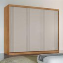 Ver imagem 1 de Guarda-Roupa Casal 100% MDF com 3 Portas de Correr e 4 Gavetas 182cm Multimóveis CR35536 Madeirado/
