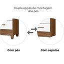 Ver imagem 5 de Guarda Roupa Solteiro Lima 3 Portas 182x82 Cm Naturale Branco Moval