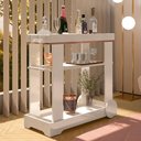 Ver imagem 2 de Carrinho Bar com Rodizios 80 Cm 4627 Off White Arly