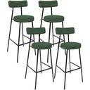 Ver imagem 1 de Kit 04 Banquetas Alta Bar Cozinha Sala De Jantar Estrutura Em Aço Milão F01 Suede Verde Musgo - Lyam