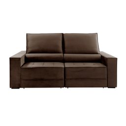 Sofá Retrátil e Reclinável Molas Ensacadas 2.90m Cristal Vivaro Decor Suede Marrom - 3