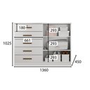 Ver imagem 3 de Cômoda Solteiro Space C/ 2 Portas e 5 Gavetas Cumaru/fendi - Novo Horizonte
