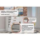 Ver imagem 2 de Cômoda Solteiro Space C/ 2 Portas e 5 Gavetas Cumaru/fendi - Novo Horizonte