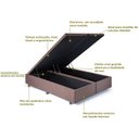 Ver imagem 4 de Cama Baú Queen 158cm X198cm em Suede Madeira em Eucalipto