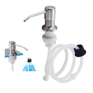 Dispenser Sabao Detergente Liquido Pia Cuba Cozinha Banheiro Mangueira Embutir Bico Dosador Suporte 
