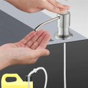 Ver mais imagens de Dispenser Sabao Detergente Liquido Pia Cuba Cozinha Banheiro Mangueira Embutir Bico Dosador Suporte