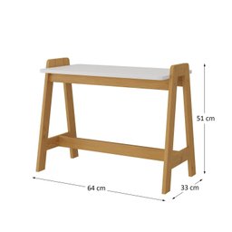Mesa Escrivaninha Infantil em MDF e Madeira Maciça Sofia  - 4