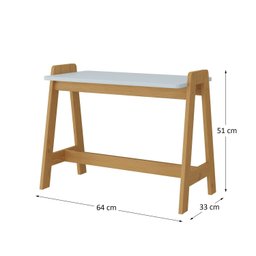 Mesa Escrivaninha Infantil em MDF e Madeira Maciça Sofia  - 4