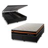 Conjunto Box Baú King Sirius Preto 193x203x72 c/ Molas Ensacadas - 2