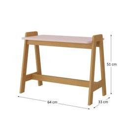 Mesa Escrivaninha Infantil em MDF e Madeira Maciça Sofia  - 4
